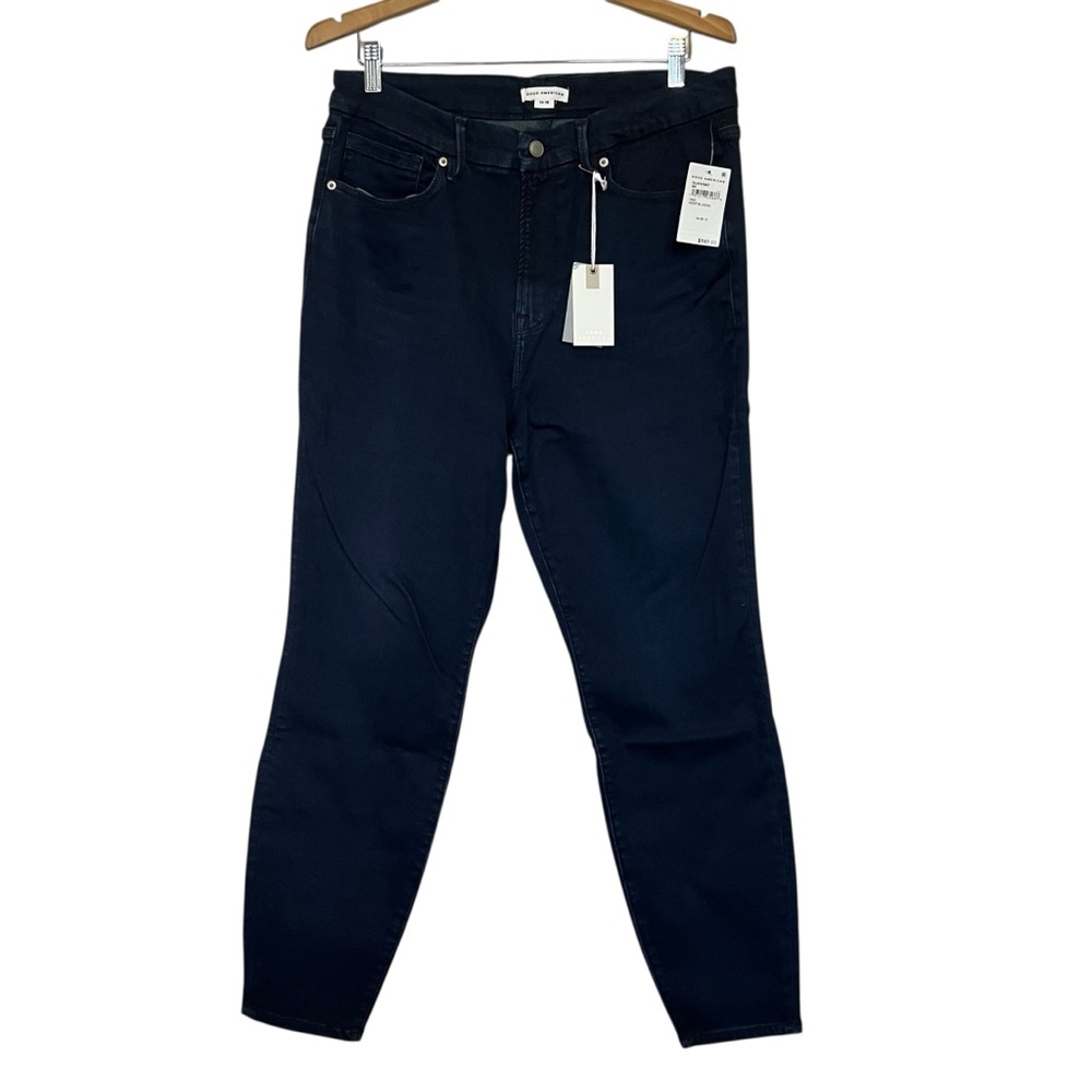 Good American NWT Good Legs Skinny Sculpting Jeans Deep Blue Wash Size 14-18